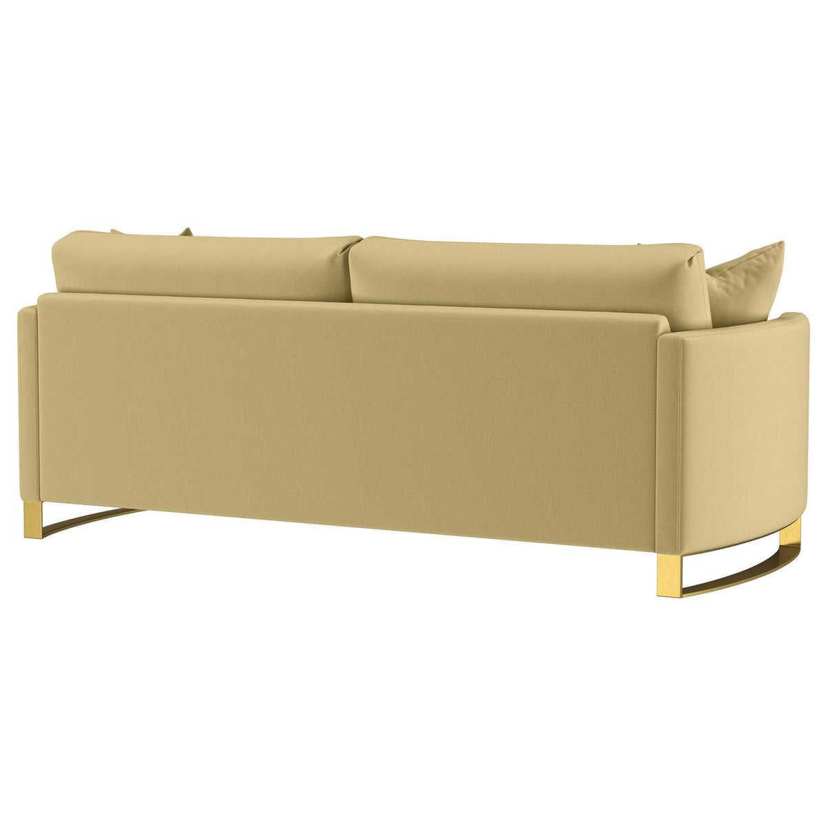 508824 Corliss Upholstered Curved Track Arm Sofa Camel