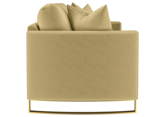 508824 Corliss Upholstered Curved Track Arm Sofa Camel