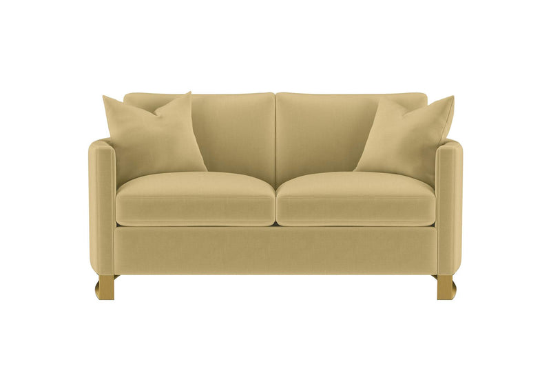 508825 Corliss Upholstered Curved Track Arm Loveseat Camel