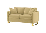508825 Corliss Upholstered Curved Track Arm Loveseat Camel