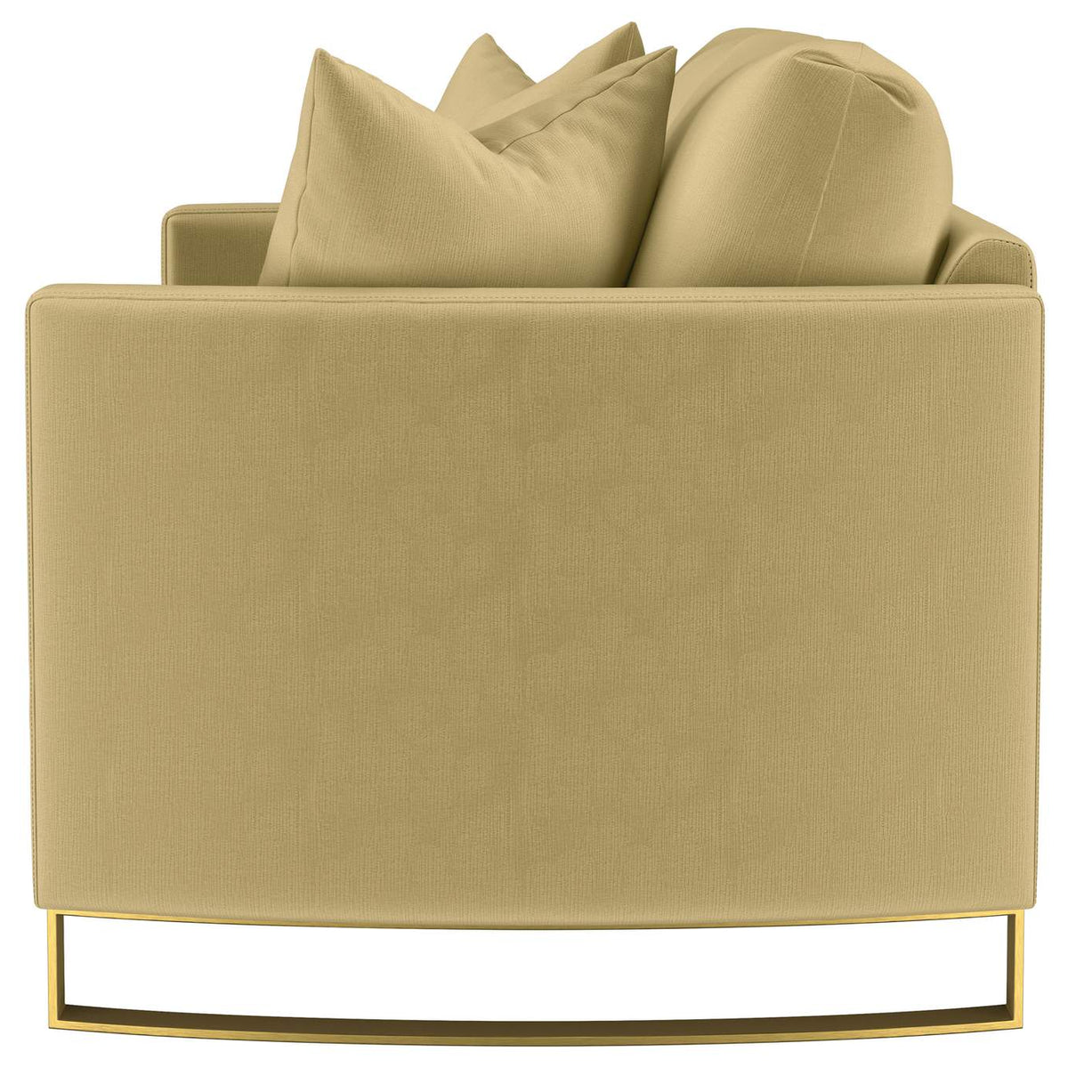 508825 Corliss Upholstered Curved Track Arm Loveseat Camel