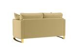 508825 Corliss Upholstered Curved Track Arm Loveseat Camel