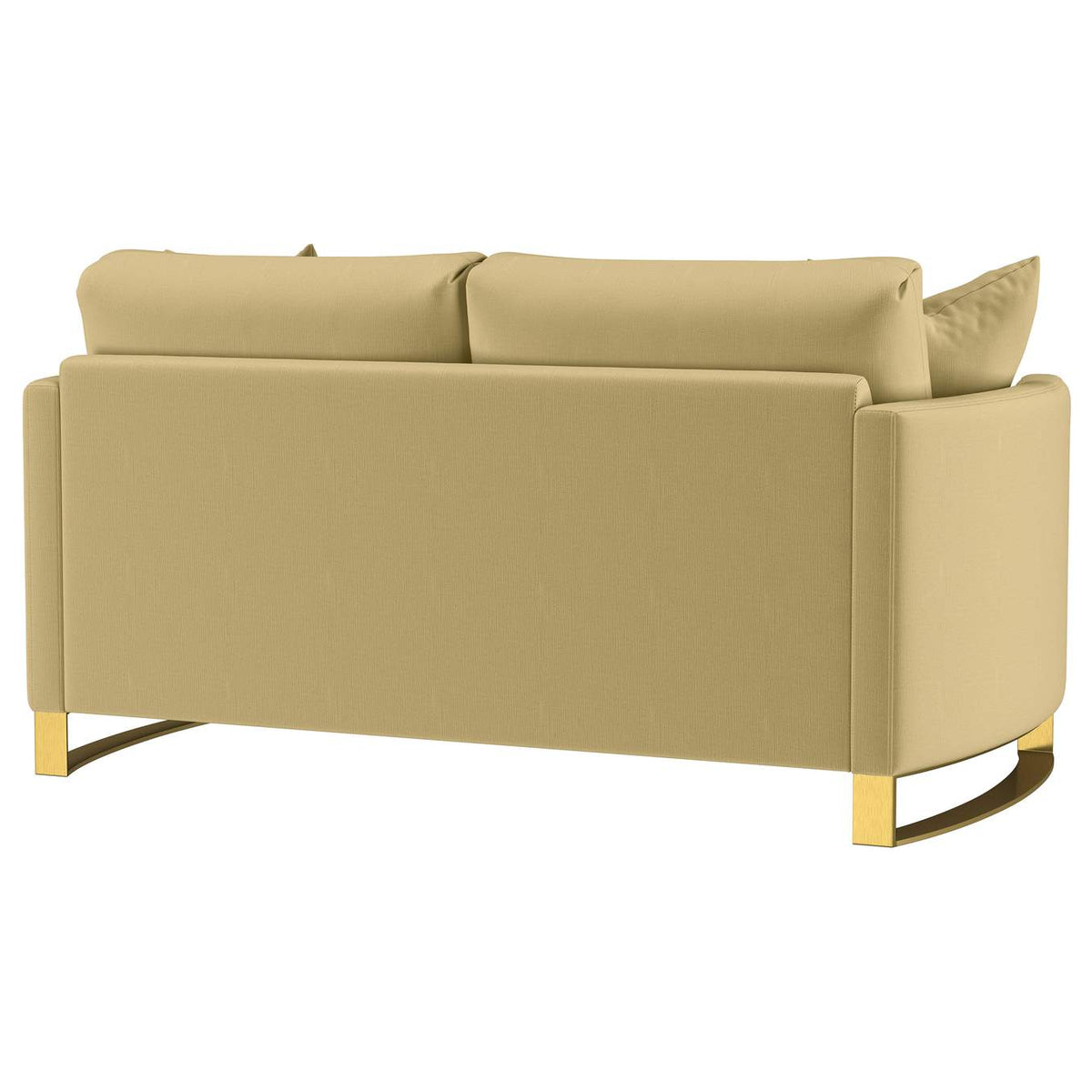 508825 Corliss Upholstered Curved Track Arm Loveseat Camel