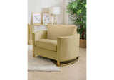 508826 Corliss Upholstered Curved Track Arm Chair Camel