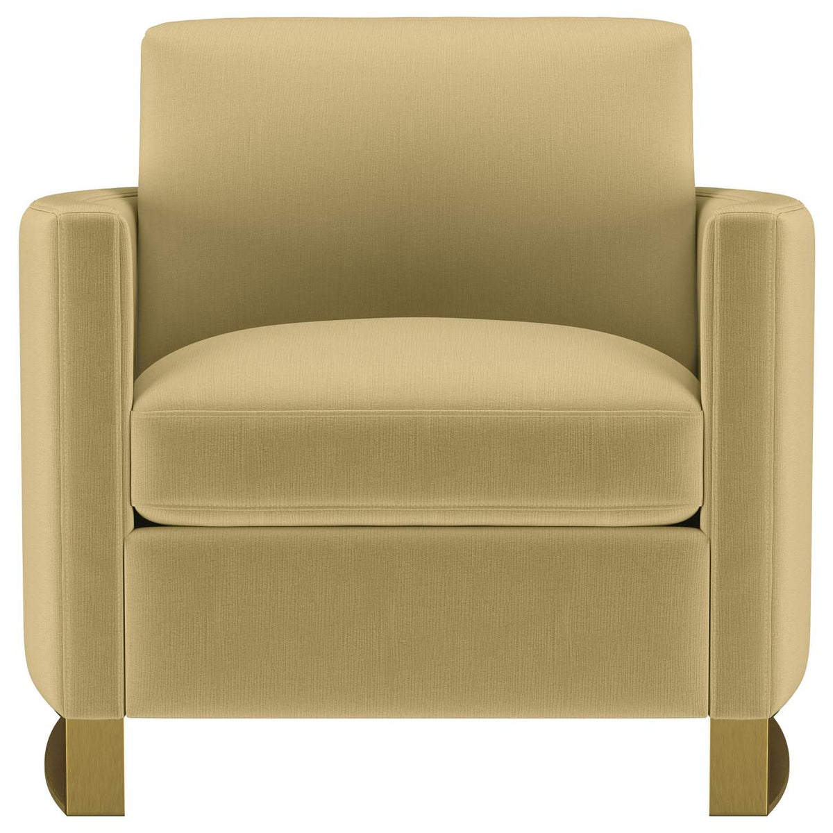 508826 Corliss Upholstered Curved Track Arm Chair Camel
