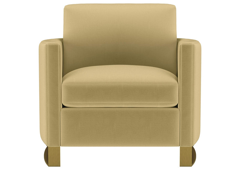 508826 Corliss Upholstered Curved Track Arm Chair Camel