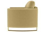 508826 Corliss Upholstered Curved Track Arm Chair Camel