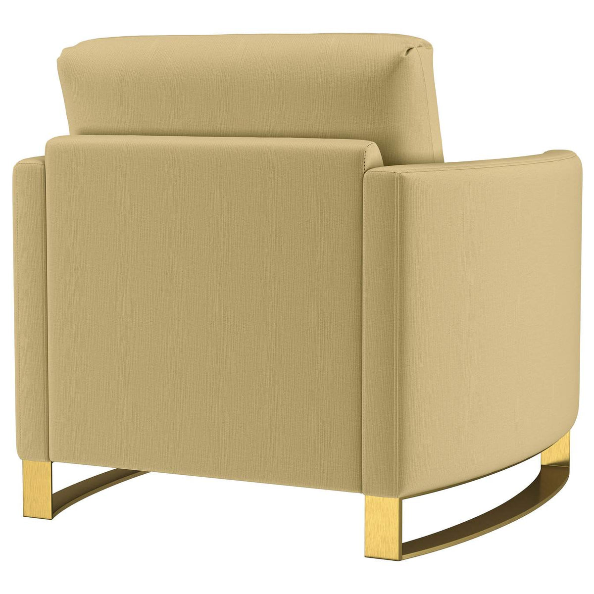 508826 Corliss Upholstered Curved Track Arm Chair Camel