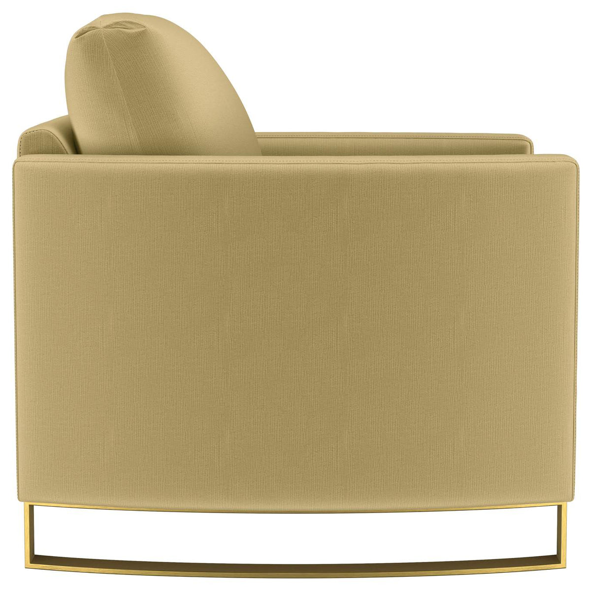 508826 Corliss Upholstered Curved Track Arm Chair Camel