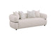 508961 Jeanette 84-inch Fabric Upholstered Round Arm Sofa Beige