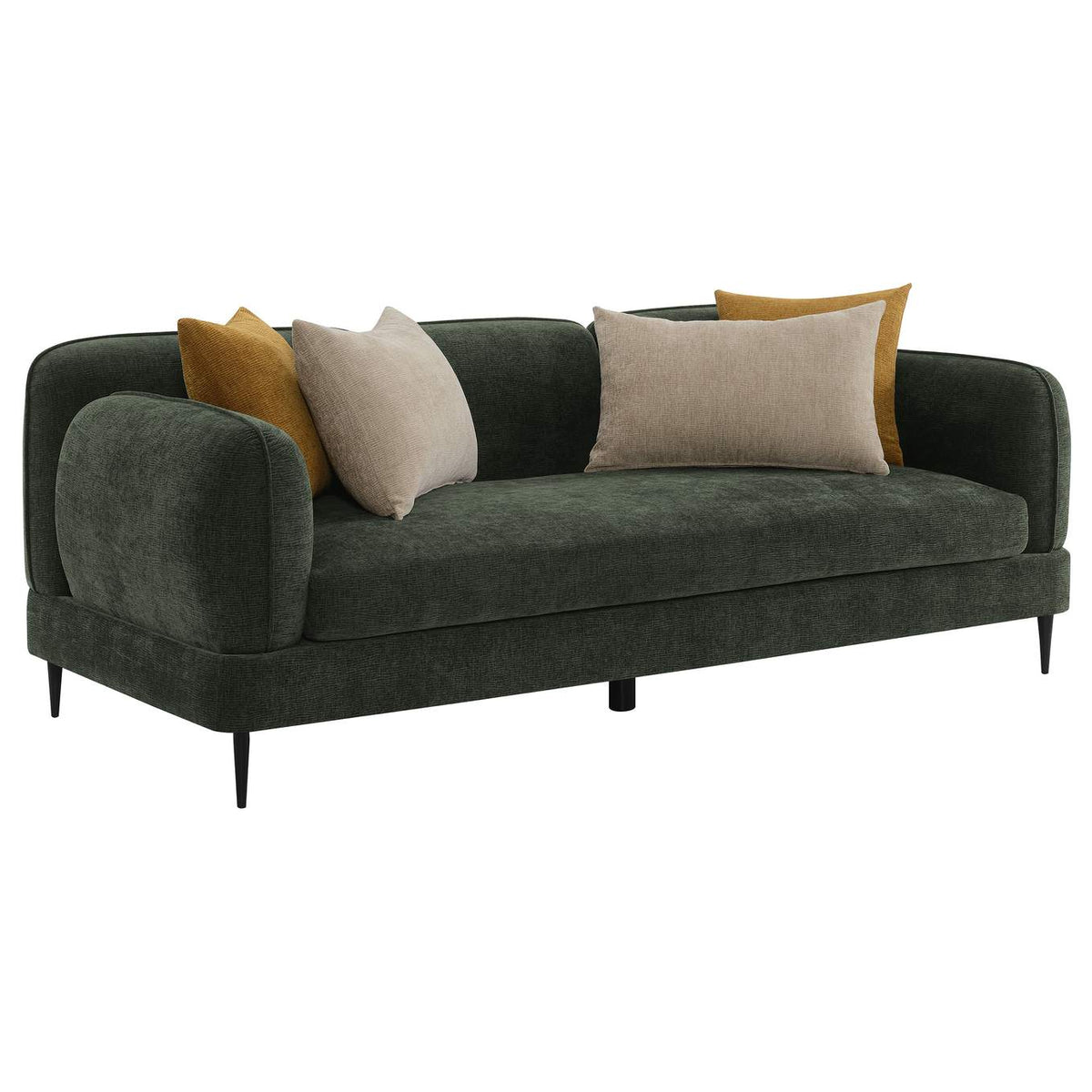 509131-S2 Jade 2-piece Chenille Upholstered Sofa Set Green