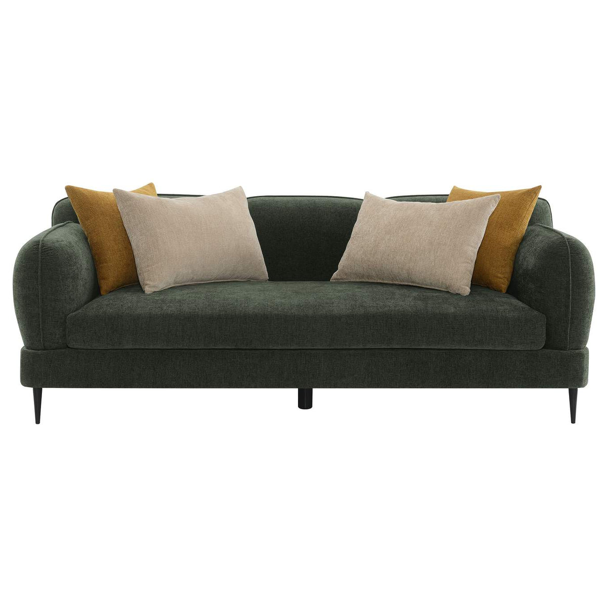 509131-S2 Jade 2-piece Chenille Upholstered Sofa Set Green