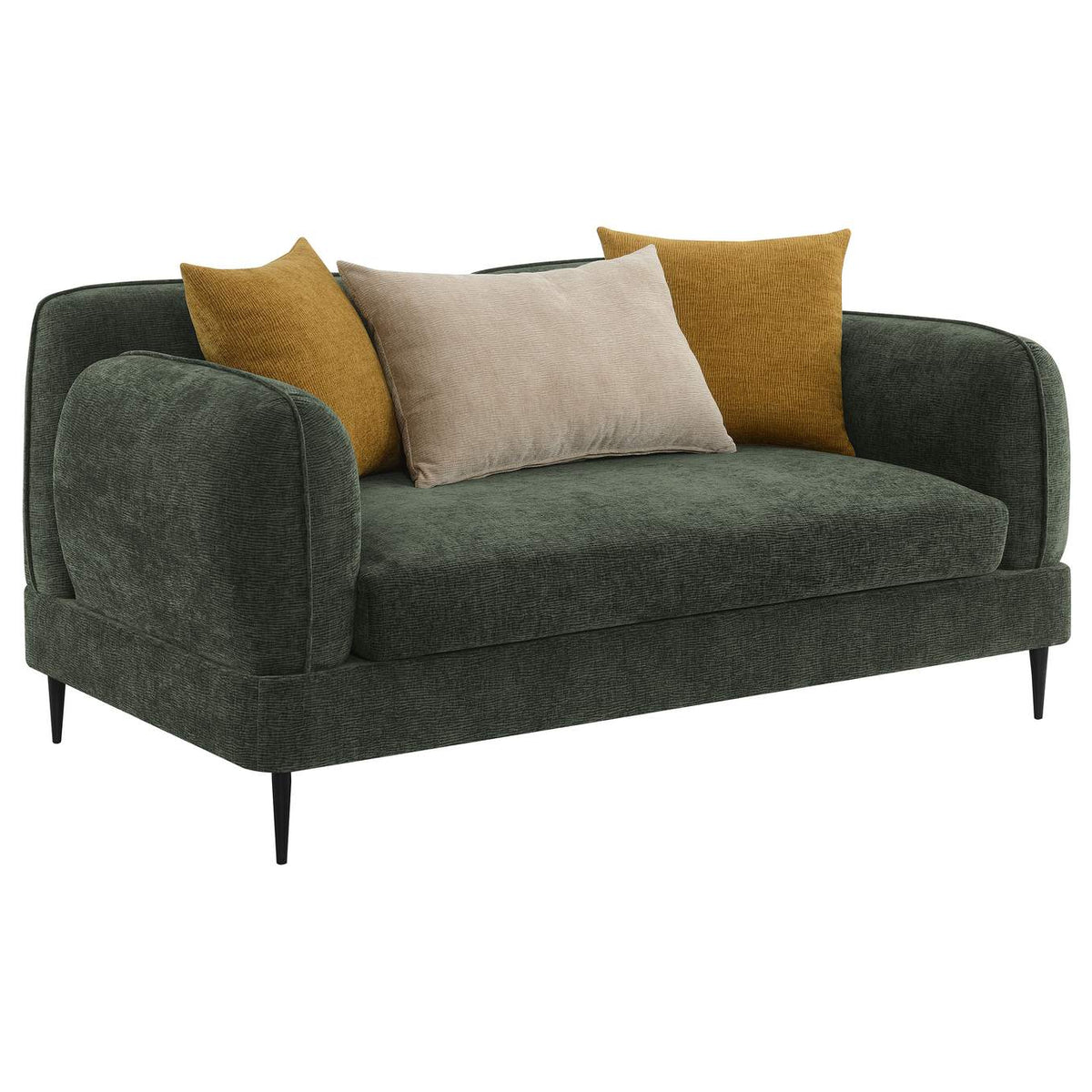 509131-S2 Jade 2-piece Chenille Upholstered Sofa Set Green