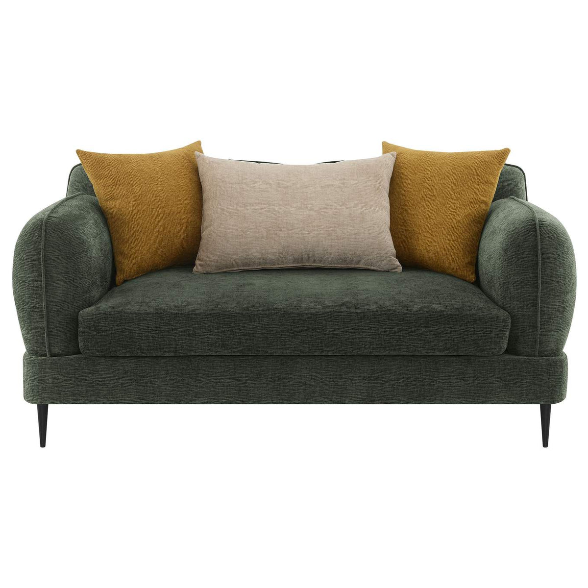 509131-S2 Jade 2-piece Chenille Upholstered Sofa Set Green