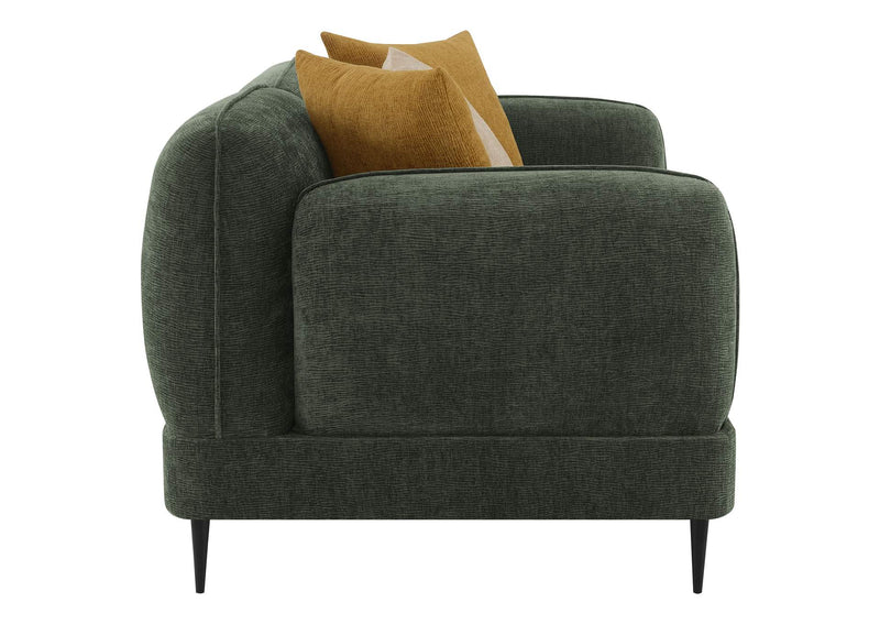 509131-S2 Jade 2-piece Chenille Upholstered Sofa Set Green