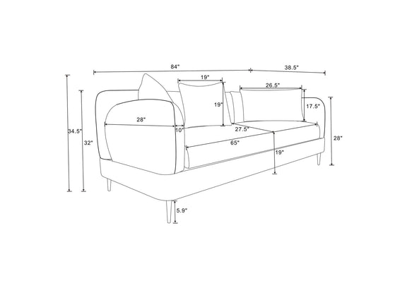 509131-S2 Jade 2-piece Chenille Upholstered Sofa Set Green