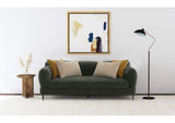 509131 Jade Chenille Upholstered Modern Track Arm Sofa Green
