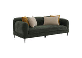 509131 Jade Chenille Upholstered Modern Track Arm Sofa Green