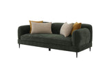 509131 Jade Chenille Upholstered Modern Track Arm Sofa Green