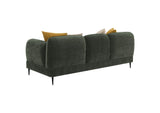 509131 Jade Chenille Upholstered Modern Track Arm Sofa Green