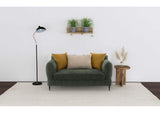 509132 Jade Chenille Upholstered Modern Track Arm Loveseat Green