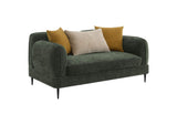 509132 Jade Chenille Upholstered Modern Track Arm Loveseat Green