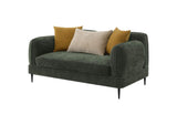 509132 Jade Chenille Upholstered Modern Track Arm Loveseat Green