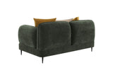 509132 Jade Chenille Upholstered Modern Track Arm Loveseat Green