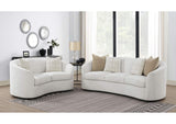 Rainn 2-piece Boucle Upholstered Sloped Arm Sofa Set Latte