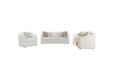 509171-S3 Rainn 3-piece Boucle Upholstered Sloped Arm Sofa Set Latte