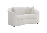 509171-S3 Rainn 3-piece Boucle Upholstered Sloped Arm Sofa Set Latte