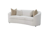 509171 Rainn Boucle Upholstered Sloped Arm Sofa Latte
