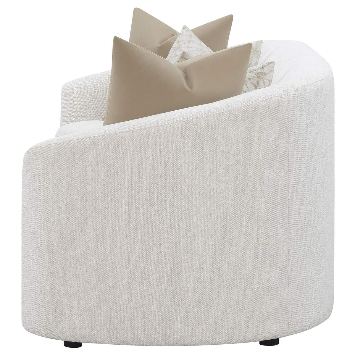 509171 Rainn Boucle Upholstered Sloped Arm Sofa Latte