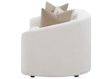 509171 Rainn Boucle Upholstered Sloped Arm Sofa Latte