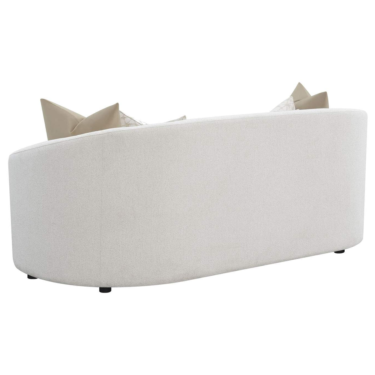 509171 Rainn Boucle Upholstered Sloped Arm Sofa Latte