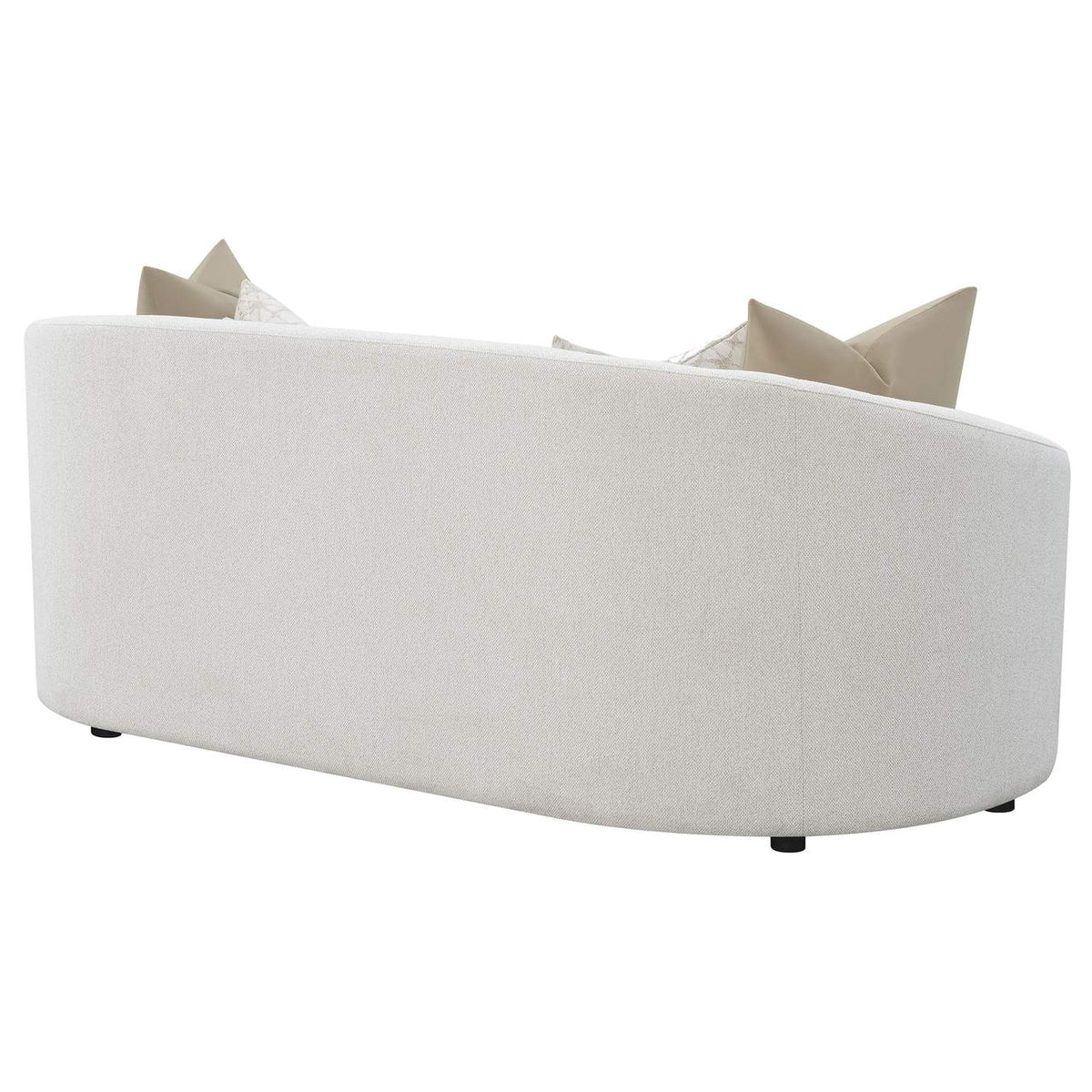 509171 Rainn Boucle Upholstered Sloped Arm Sofa Latte