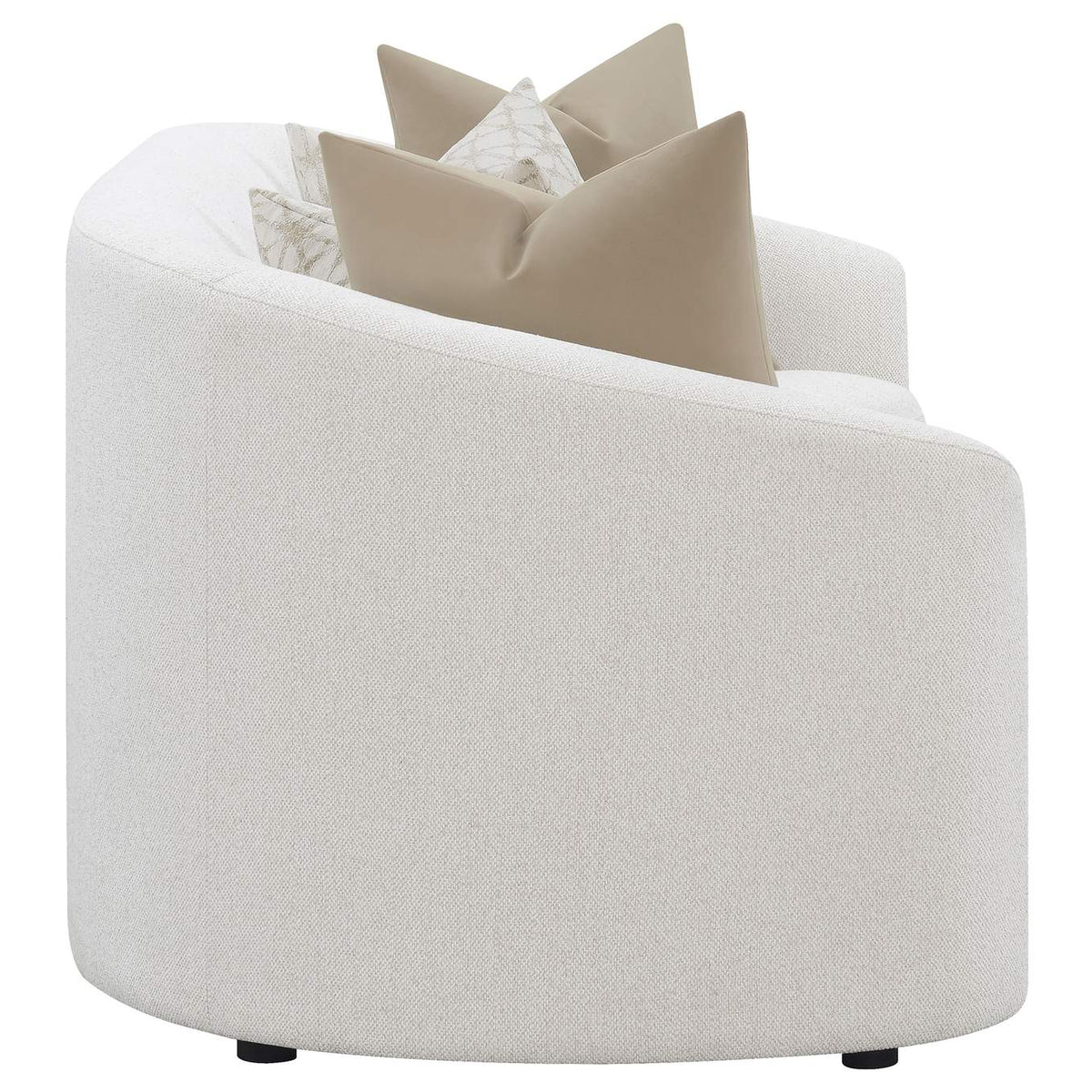 509171 Rainn Boucle Upholstered Sloped Arm Sofa Latte