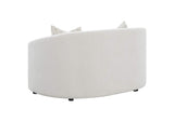 509172 Rainn Boucle Upholstered Sloped Arm Loveseat Latte