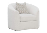 509173 Rainn Boucle Upholstered Sloped Arm Accent Chair Latte