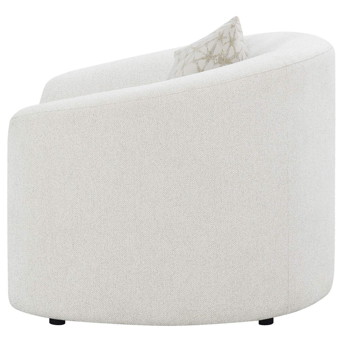 509173 Rainn Boucle Upholstered Sloped Arm Accent Chair Latte