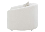 509173 Rainn Boucle Upholstered Sloped Arm Accent Chair Latte