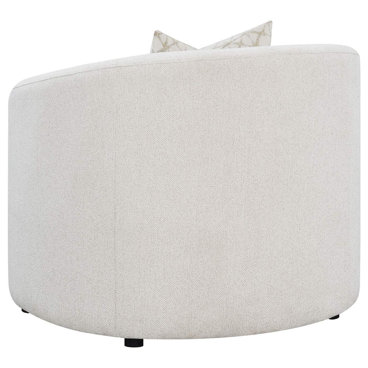 509173 Rainn Boucle Upholstered Sloped Arm Accent Chair Latte