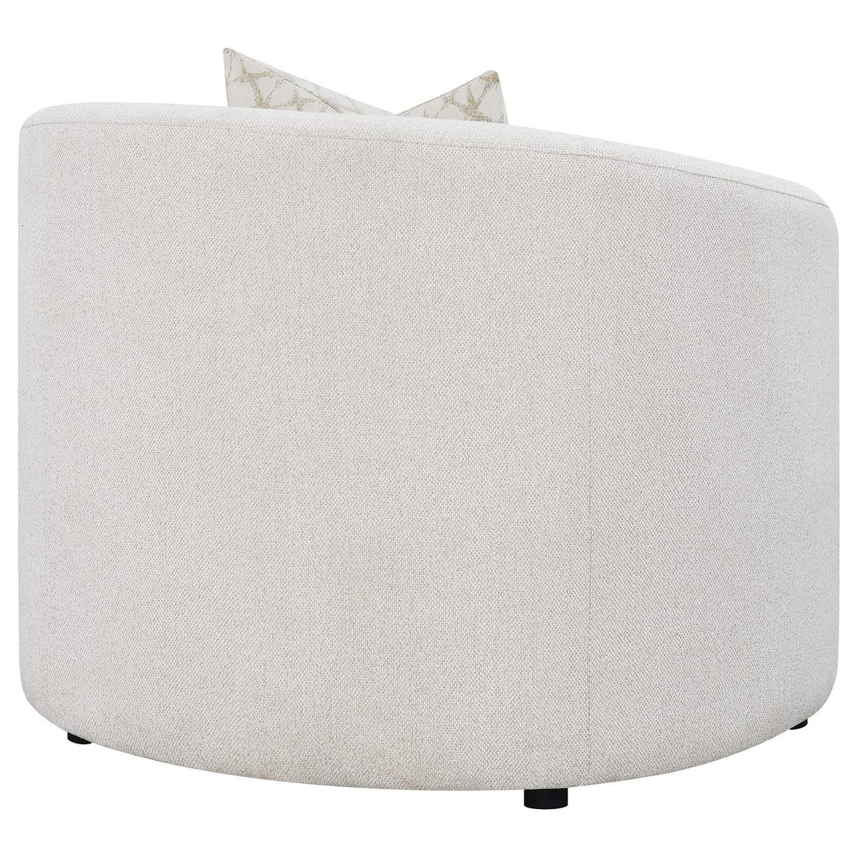 509173 Rainn Boucle Upholstered Sloped Arm Accent Chair Latte