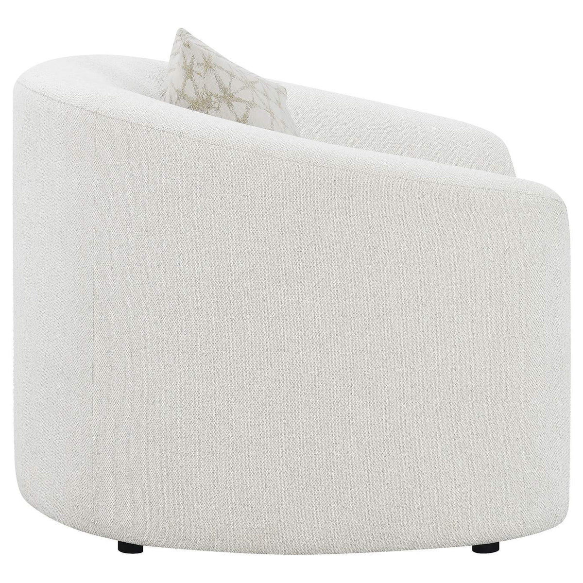 509173 Rainn Boucle Upholstered Sloped Arm Accent Chair Latte