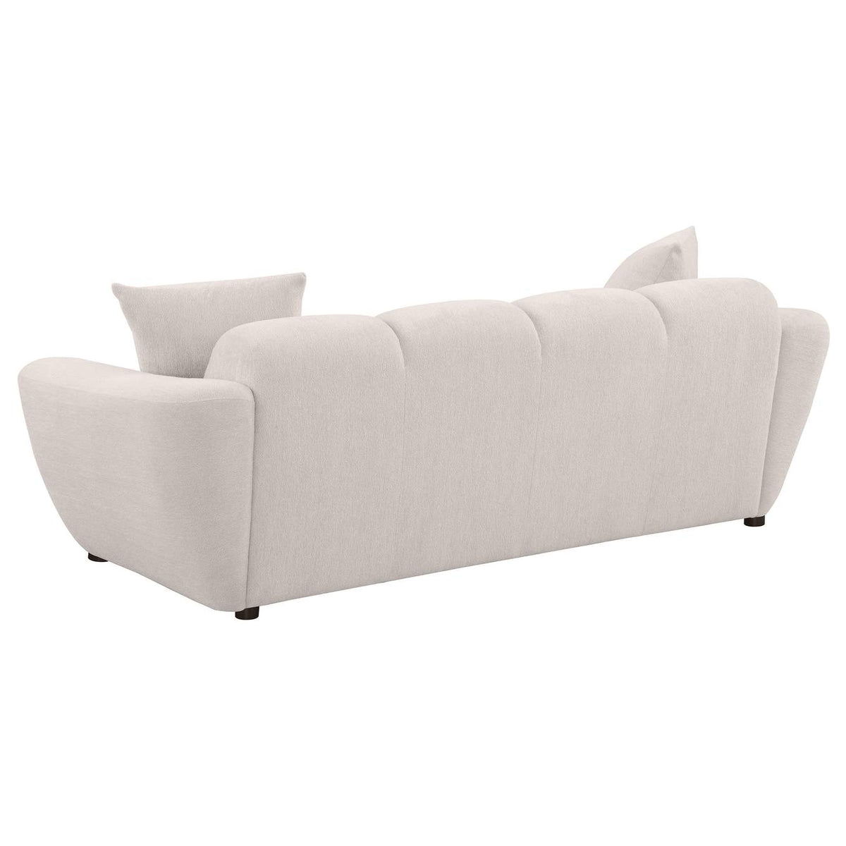 509301-S2 Destino 2-piece Chenille Splayed Arm Sofa Set Greige