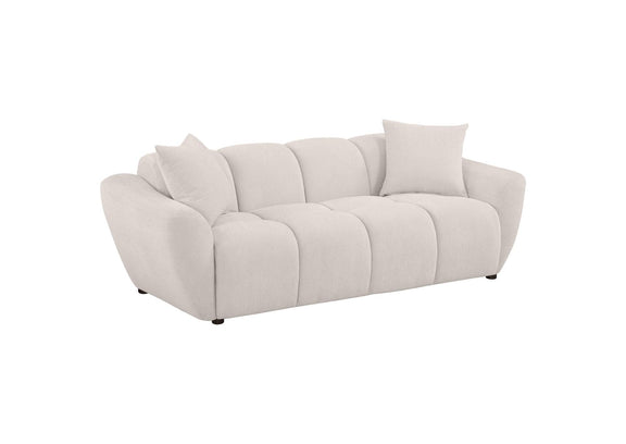 509301-S3 Destino 3-piece Chenille Splayed Arm Sofa Set Greige