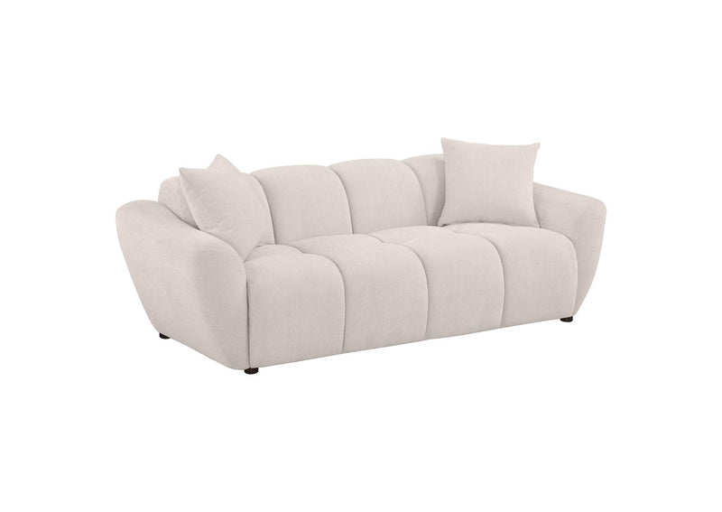 509301-S3 Destino 3-piece Chenille Splayed Arm Sofa Set Greige
