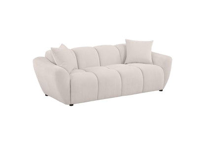 509301 Destino Chenille Upholstered Splayed Arm Sofa Greige