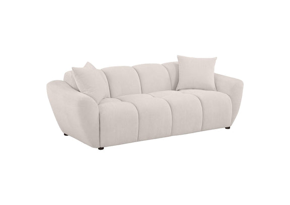 509301 Destino Chenille Upholstered Splayed Arm Sofa Greige