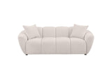 509301 Destino Chenille Upholstered Splayed Arm Sofa Greige